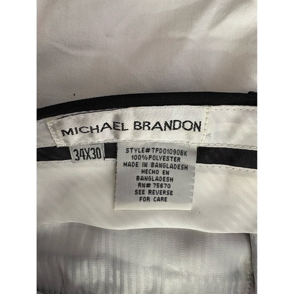 Black Michael Brandon dress pants size 34 x 30 - Picture 5 of 7